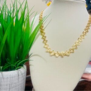 Gold Flower-Link Necklace - Women Jewelry